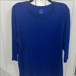 CJ Banks Cobalt Blue Long Sleeve Top